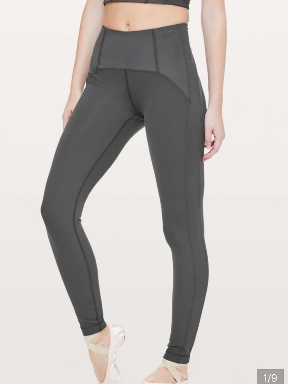 Lululemon Principle Dancer Corsetry Tight Legging Gray Soot Womens 8